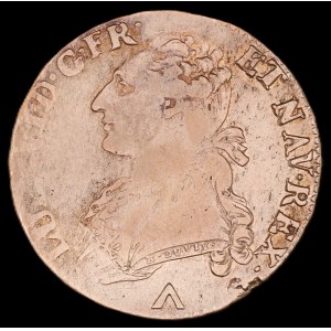 France. 1/2 Ecu 1779 W Lille Louis XVI