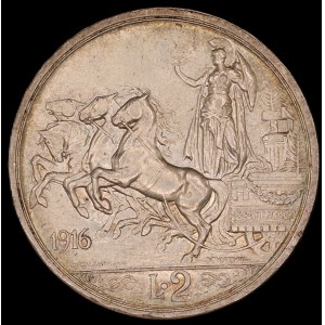 Italy. 2 Lire 1916 R Rome