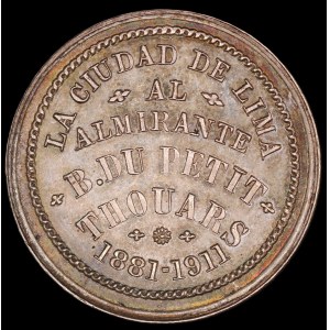 Peru. Medal Dupetit-Thouars Lima 1911 Silver