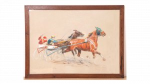 Eugene PÉCHAUBES (1890-1967), Courses de trot (Wyścigi kłusaków), 1954