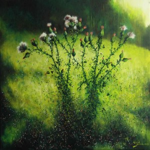 Konrad Hamada, Thistles in Green, 2024