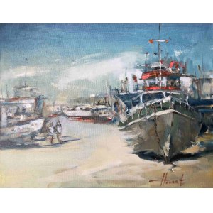 Henadzy Havartsou, Cutters on the beach, 2025