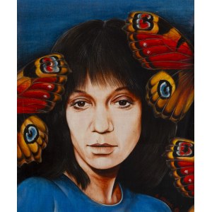 Rafał Olbiński (ur. 1943, Kielce), Portret , lata 70. XX w.