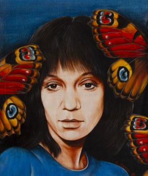 Rafał Olbiński (ur. 1943, Kielce), Portret , lata 70. XX w.