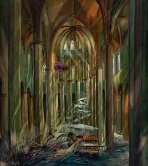 Tomasz Sętowski (nar. 1961, Częstochowa), Interiér kostela, 1994