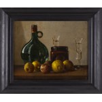 Maciej Cichocki (ur. 1951, Brwinów), Martwa natura z zieloną butelką, 1980