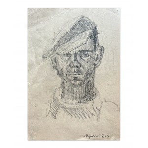 Łukasz ROGIŃSKI (ur. 1936), Portret mężczyzny, 1954 rok