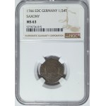 Saksonia, Ksawery jako administrator, 1/24 talara 1766 EDC, Drezno - rzadkie