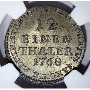 Saksonia, Ksawery jako administrator, 1/12 talara 1768 EDC, Drezno - rzadkie