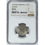 Saksonia, Ksawery jako administrator, 1/12 talara 1768 EDC, Drezno - rzadkie