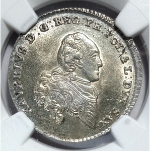 Saksonia, Ksawery jako administrator, 1/6 talara 1767 EDC, Drezno - bardzo rzadkie