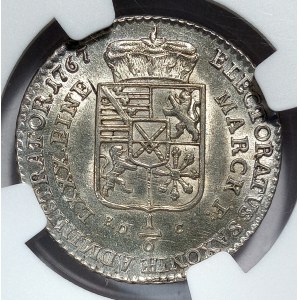 Saksonia, Ksawery jako administrator, 1/6 talara 1767 EDC, Drezno - bardzo rzadkie
