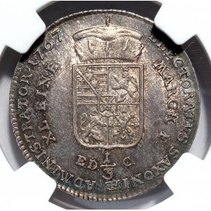Saksonia, Ksawery jako administrator, 1/3 talara 1767 EDC, Drezno - rzadkie