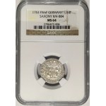 Pologne, Auguste III Sas, 1/24 thaler 1753 E.D.C., Dresde