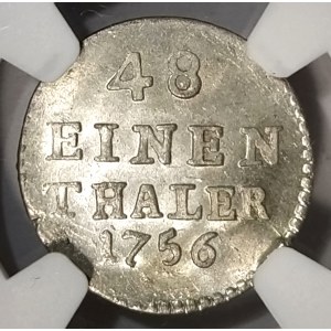 Poland, August III Sas, 1/48 thaler 1756 FWôF, Dresden