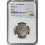 Polska, August II Mocny, 1/12 talara 1703 EPH, szczupak w lewo, Lipsk