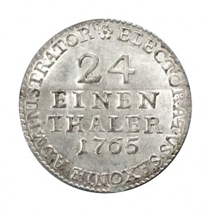Saksonia, Ksawery jako administrator, 1/24 talara 1765 EDC, Drezno - rzadkie