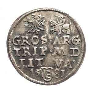 Stefan Batory, trojak litewski 1581, Wilno.
