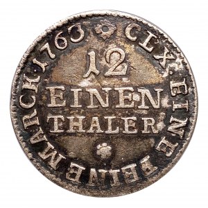 Polska, Fryderyk Krystian, 1/12 talara 1763 FWôF, Drezno - ex. kolekcja Horn