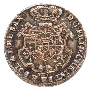 Polska, Fryderyk Krystian, 1/12 talara 1763 FWôF, Drezno - ex. kolekcja Horn