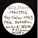 Polska, Fryderyk Krystian, 1/12 talara 1763 FWôF, Drezno - ex. kolekcja Horn