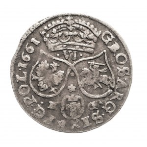 Polska, Jan II Kazimierz, szóstak 1661 NG, Poznań.