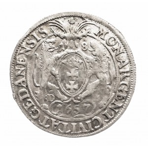 Polska, Jan II Kazimierz, ort 1657 DL, Gdańsk.