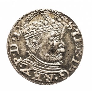 Polska, Stefan Batory, trojak 1586, Ryga - menniczy