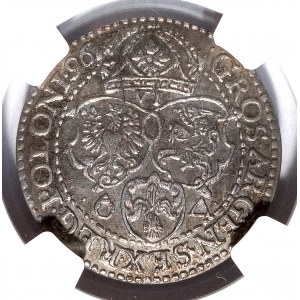 Polonia, Sigismondo III Vasa, sei pence 1596, Malbork - testa piccola