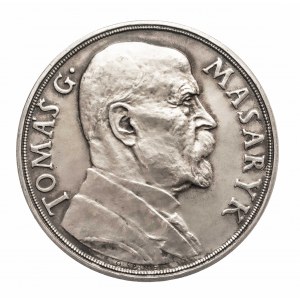 Czechy, Španiel Otakar, T. G. Masaryk, 85. urodziny 1935 Ag 60 mm matowy