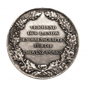 Niemcy, medal Związku Stowarzyszeń Gospodarczych Prowincji Poznańskiej, 1860 - srebro