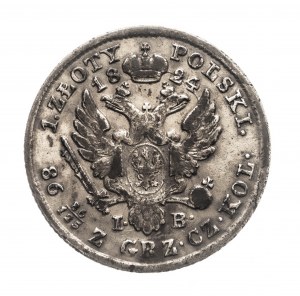 Polské království, 1 zlotý 1824 I.B., Varšava vzácný ročník