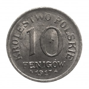 Królestwo Polskie, 10 fenigów 1917 - mennicze
