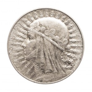 Polska, II Rzeczpospolita, 5 złotych 1932 zn.m., Warszawa, głowa kobiety w czepcu