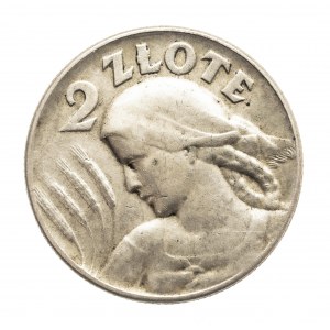 Polska, II Rzeczpospolita, 2 złote 1925, Żniwiarka, Filadelfia
