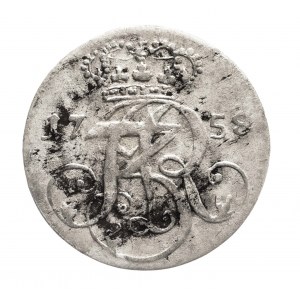 Polska, August III Sas, trojak 1758, Gdańsk