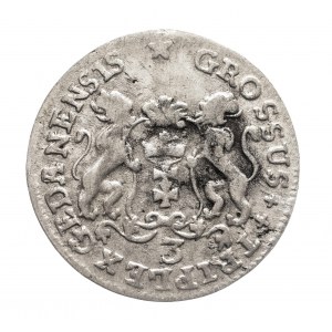 Polska, August III Sas, trojak 1758, Gdańsk
