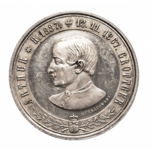 Polska, Artur Grottger, Medal 1880, z okazji odsłonięcia pomnika