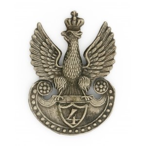 Orzeł wz. 17 - cyfra pułkowa 4 na tarczy amazonek, L. Minchejmer Warszawa(?)