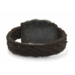 Patriotic bristle ring with the coat of arms of Poland from the November Uprising period