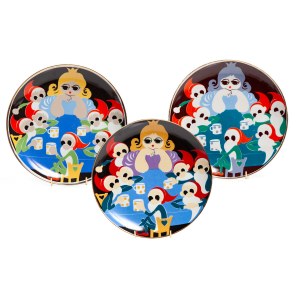Set of three plates from the series Fairy Tales, Table Porcelany Works Karolina