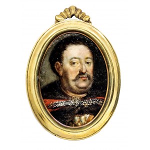 Nieznany polski artysta, Miniatura Portret Jana Sobieskiego