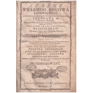 STATUT 1786, Wielkiego Xięstwa Litewskiego