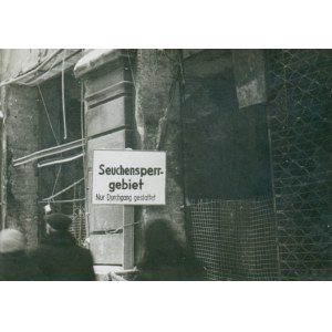 Warsaw Warsaw Ghetto [Nalewki street / Typhus epidemic area] photograph [vintage print / pre-1945].