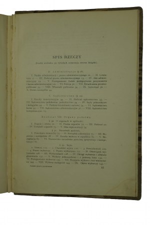 CYBICHOWSKI Zygmunt - Polskie prawo państwowe na tle uwagi z dziedziny nauki o państwie i porównawczego prawa państwowego, część I - III, Warsaw 1925-1929r.