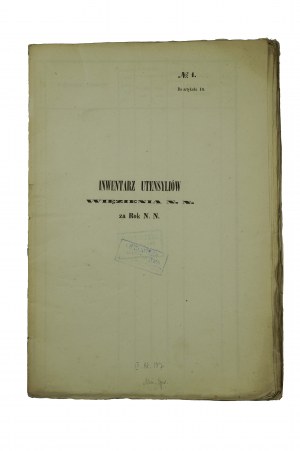 Wzory do instrukcyi dla zakładów karnych Królestwa Polskiego, Warszawa 1860r., RZADKIE