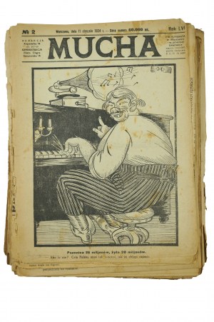 [KLOCEK] MUCHA magazine , a collection of 136 issues from 1924-1926.