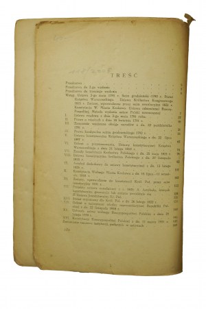 HANDELSMAN Marceli - Polish Constitutions 1791-1921, Warsaw 1926.