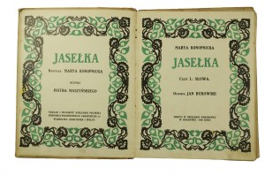 KONOPNICKA Maria - Jasełka, Part I-II: Words and Music, decorated: Jan Bukowski, music by Piotr Maszyński, Cracow 1906.