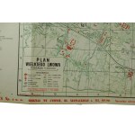 Lwów plan miasta, skorowidz ulic, przewodnik orientacyjny, podziałka 1:20.000, Lwów V.1938r.